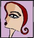 Cartoon of woman's face