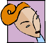 Cartoon of woman's face