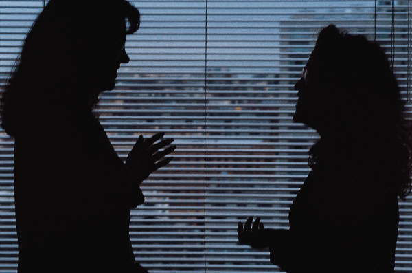 Picture of two women talking