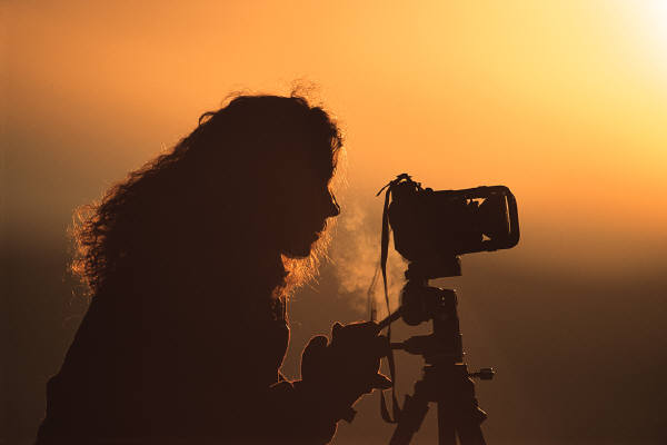 Picture of woman with camera